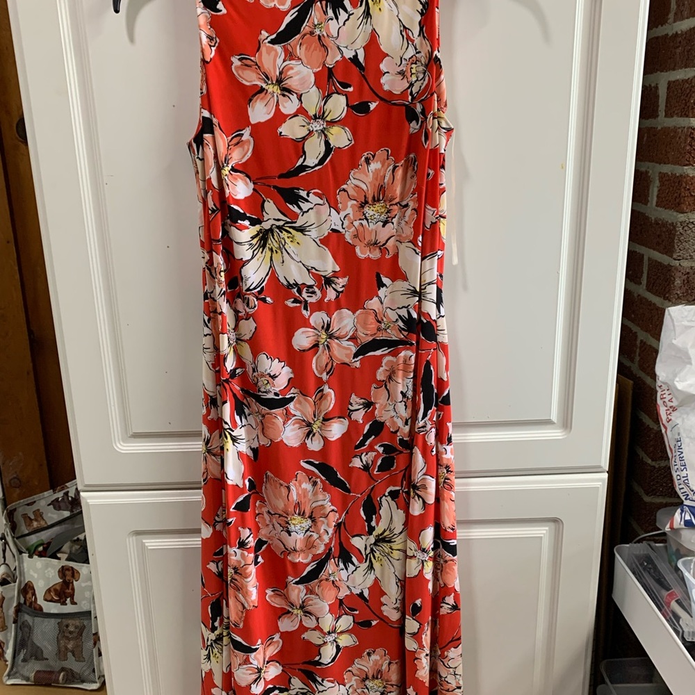 Floral Red Maxi Dress